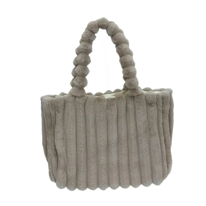 Mariana | Dameshandtas met ribstructuur en dubbele handvatten