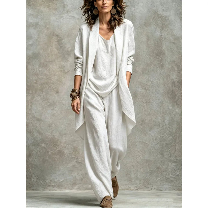 Julia | Dames Driedelige Set met Top en Broek