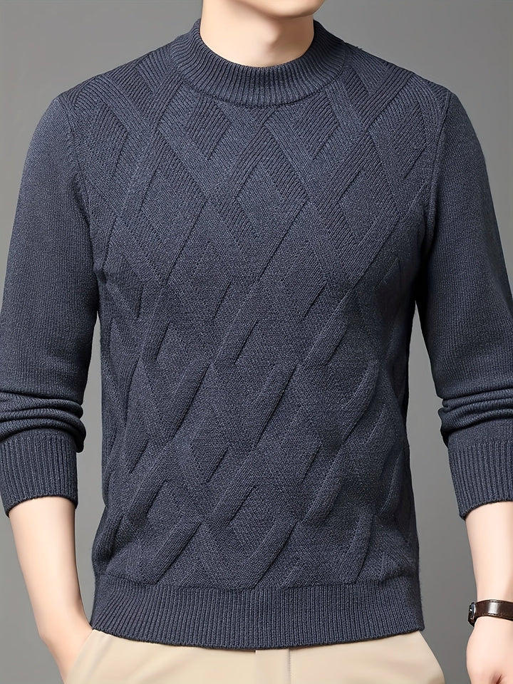 Ellis | Getextureerde Mock-Neck Trui