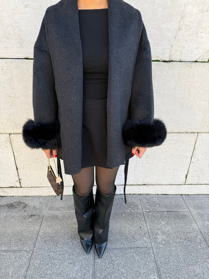 Dames Winterjas met Faux Bont Kraag