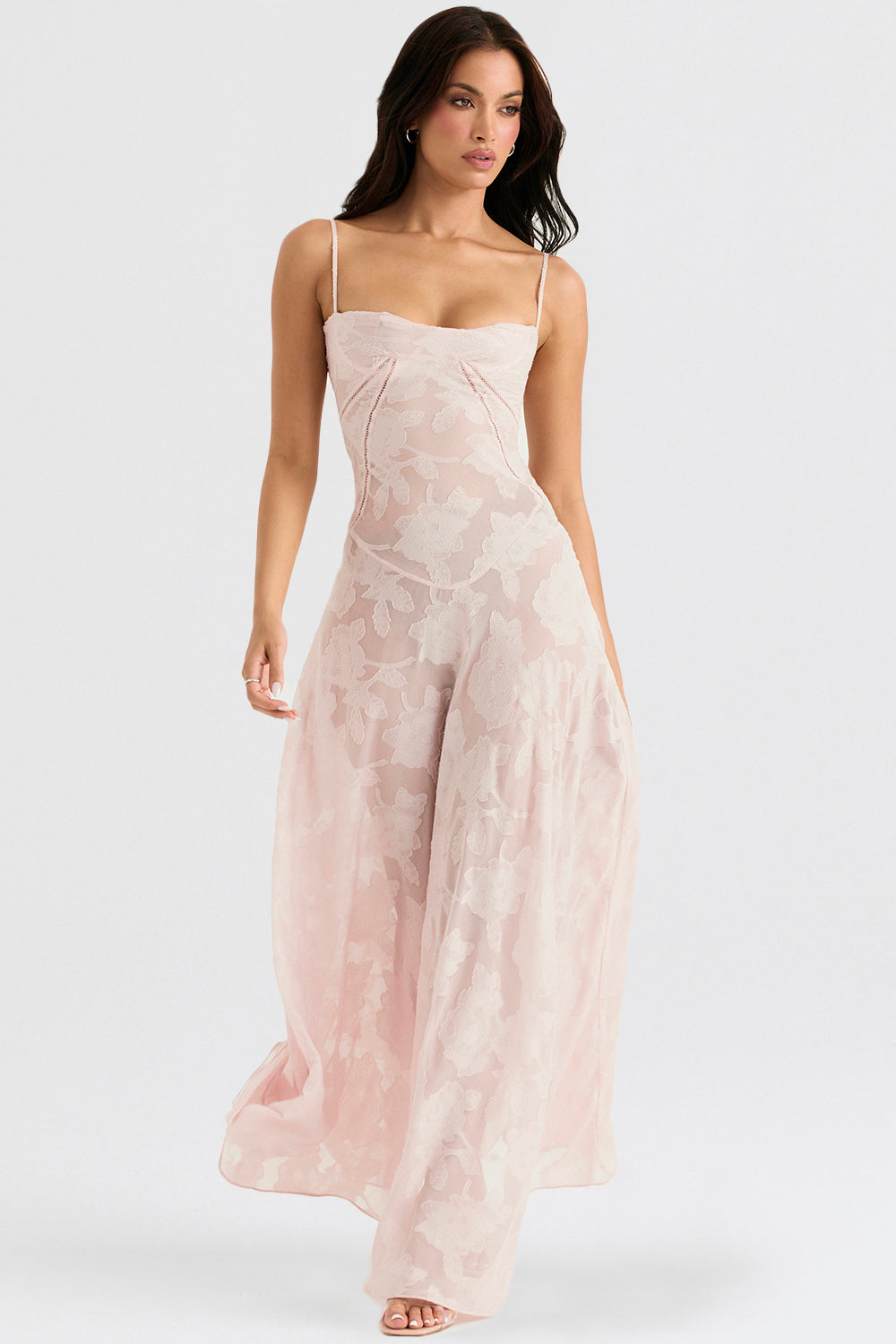 Charline | Geborduurde Elegante Maxi Jurk