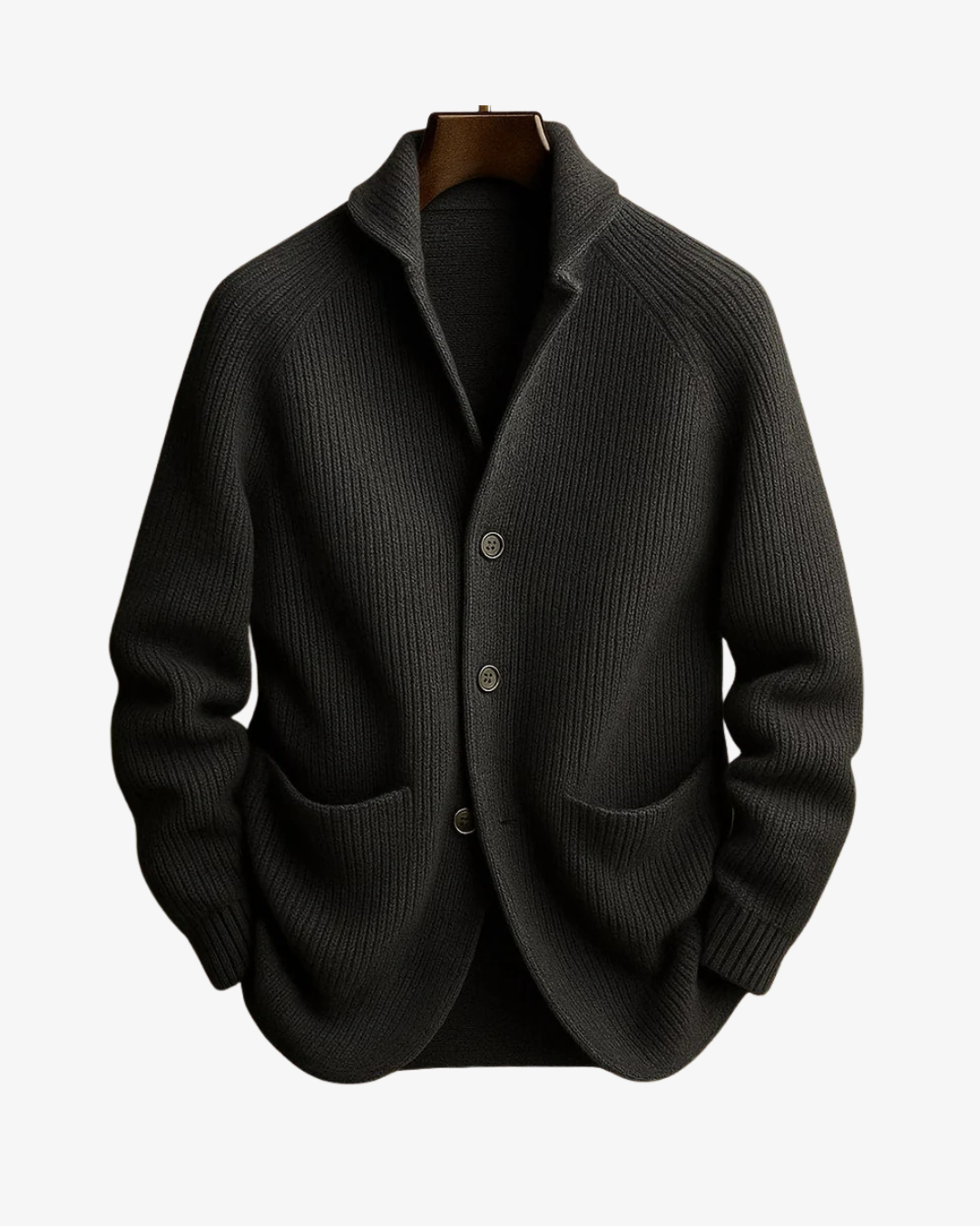 Elliot | Op maat gemaakte Knopen-Front Brei Cardigan
