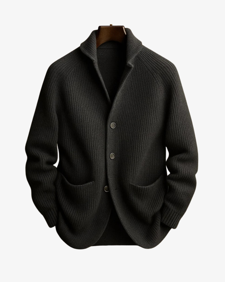 Elliot | Op maat gemaakte Knopen-Front Brei Cardigan