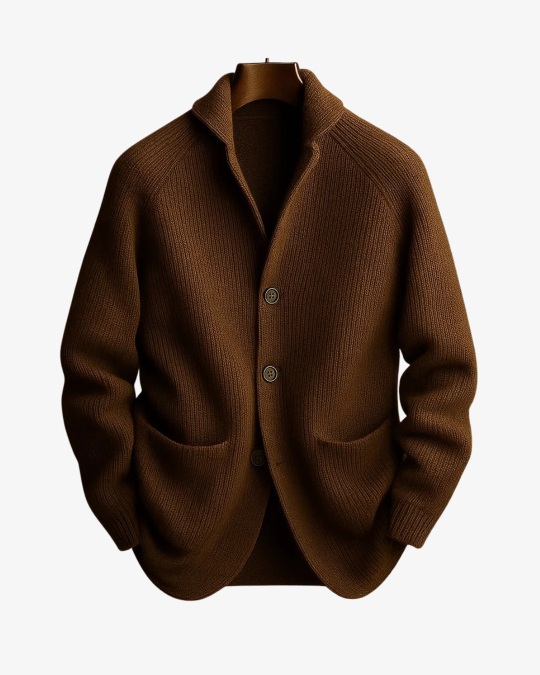 Elliot | Op maat gemaakte Knopen-Front Brei Cardigan