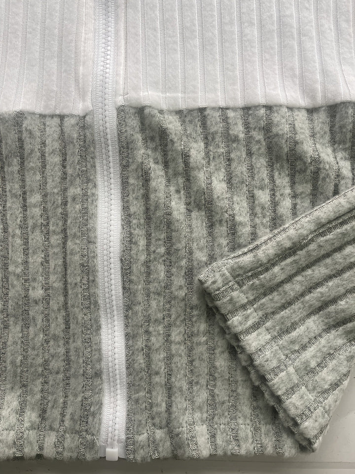 Cecilia | Getextureerde Kleurblok Hooded Jast