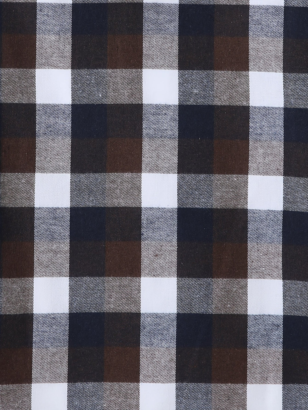 Braxton | Geruit Hooded Shirt