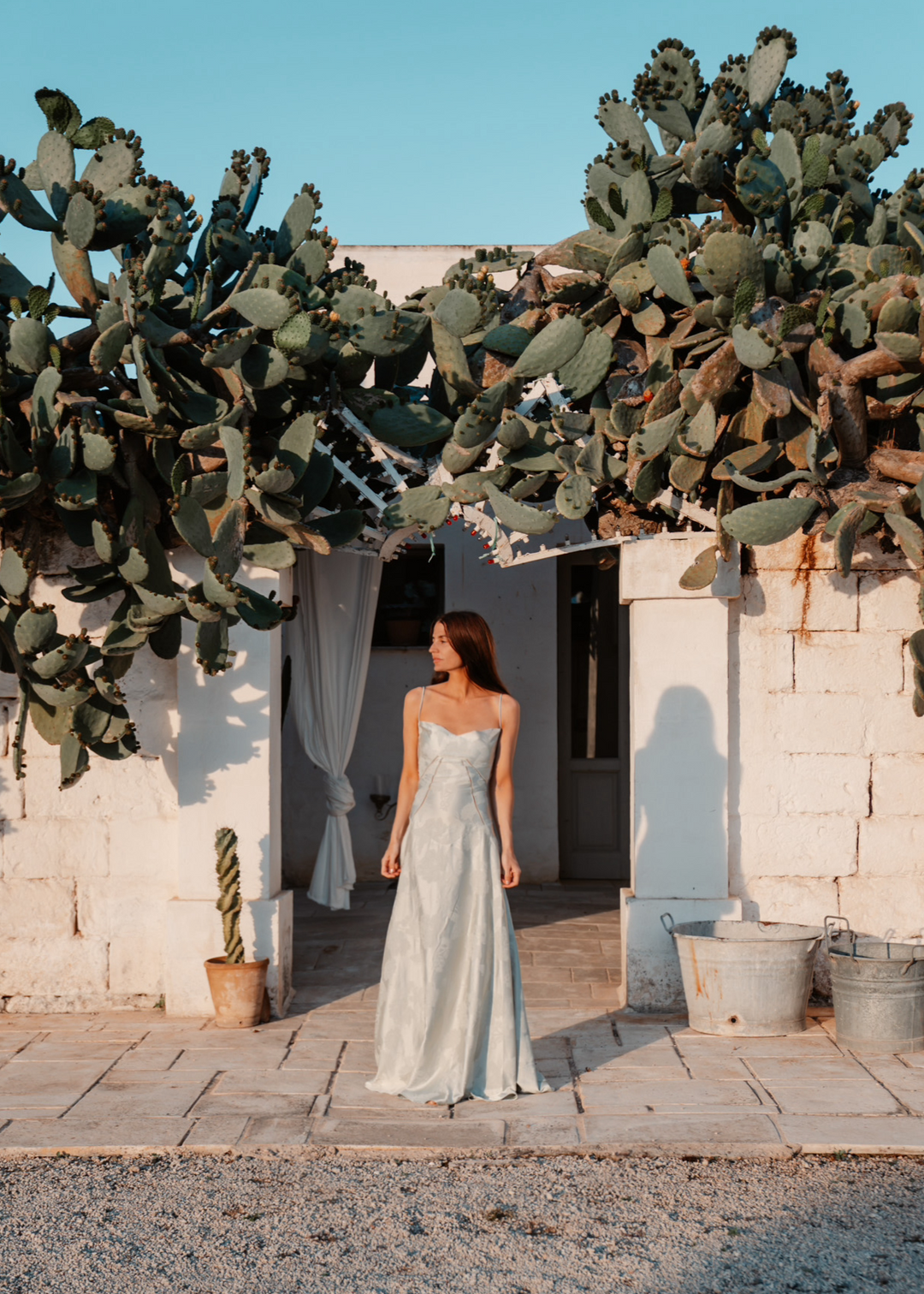 Khalani | Dames maxi jurk met bandjes buste