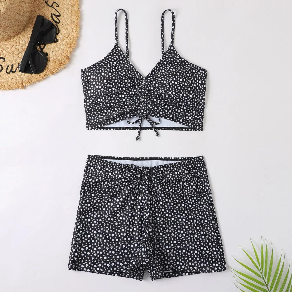 Kira | Dames bikini met hoge taille en print