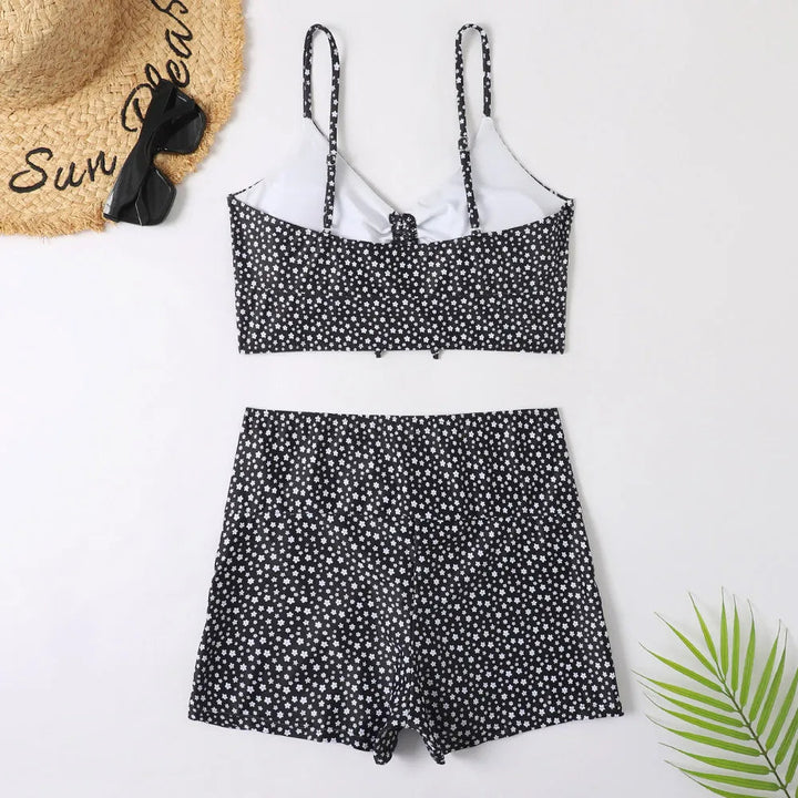Kira | Dames bikini met hoge taille en print