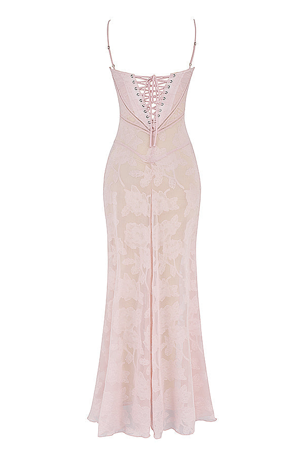 Charline | Geborduurde Elegante Maxi Jurk