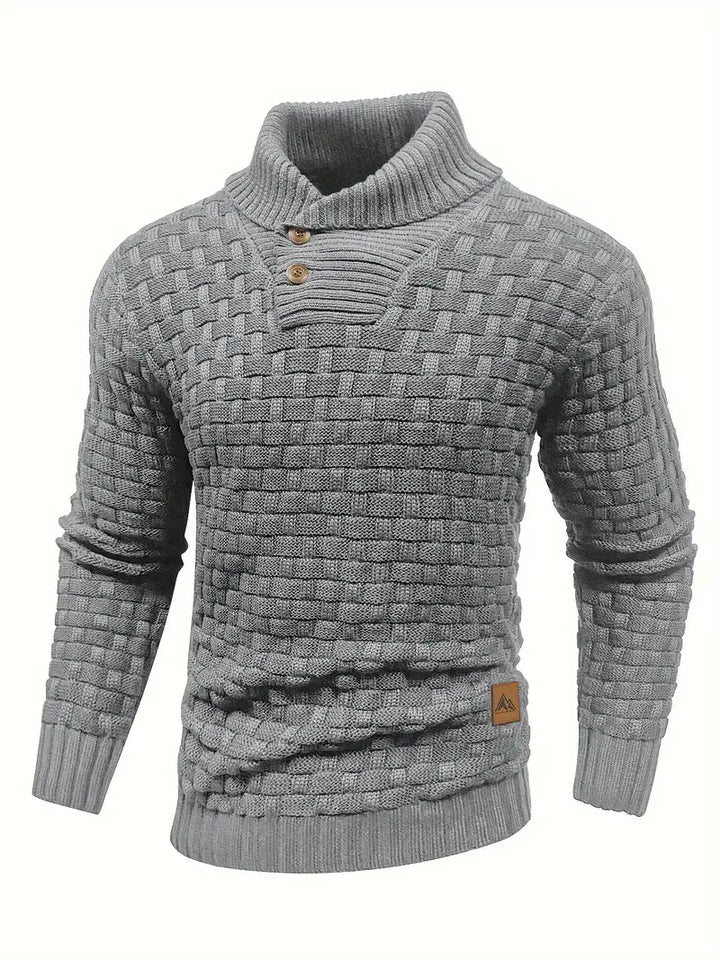 Heren Textured Half-Zip Breisweater