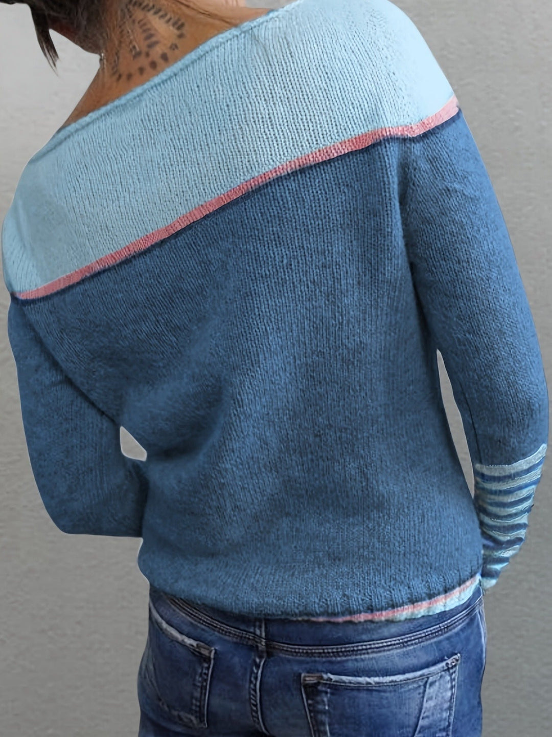Francesca | Kleur-Block Bootneck Trui