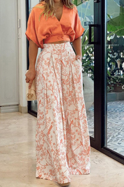 Comfortabele Tweedelige Set - V-hals top en Pantalon