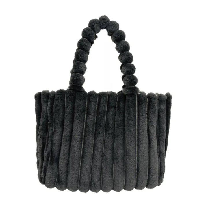 Mariana | Dameshandtas met ribstructuur en dubbele handvatten
