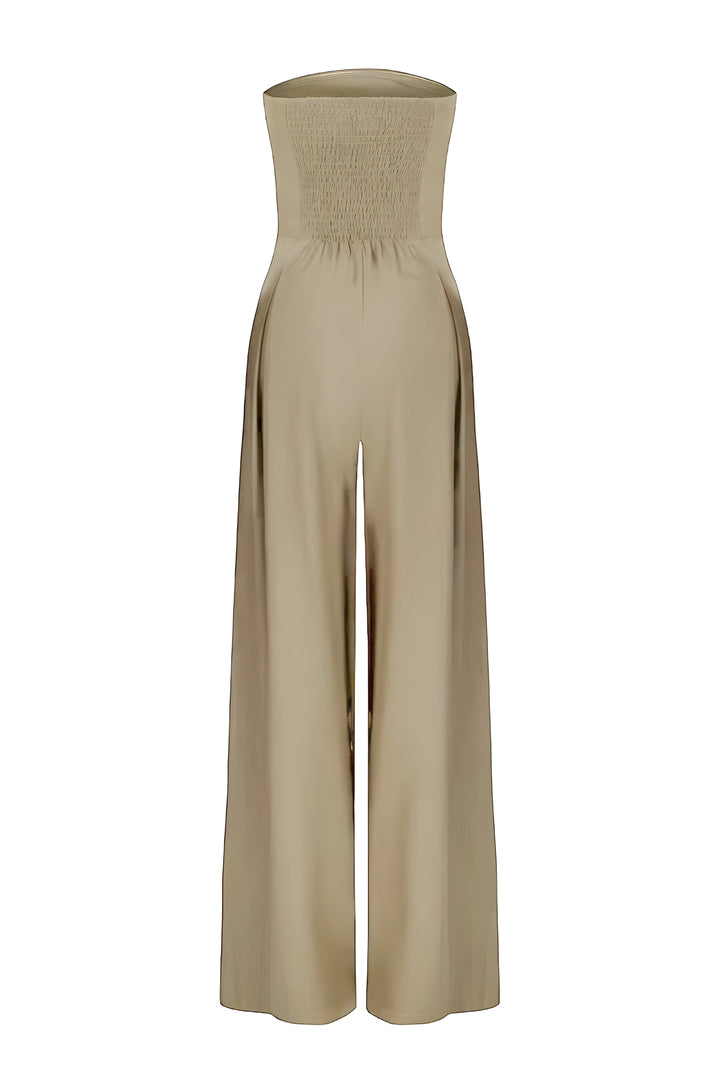 Maddison | Dames jumpsuit met ceintuur en strapless halslijn