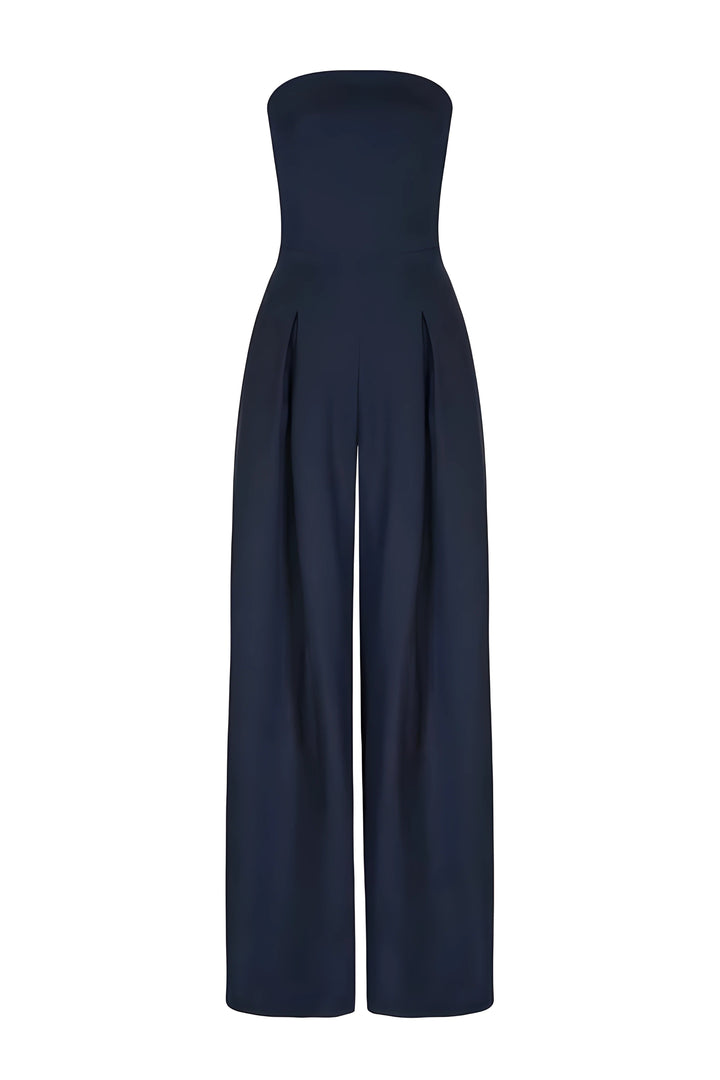 Maddison | Dames jumpsuit met ceintuur en strapless halslijn
