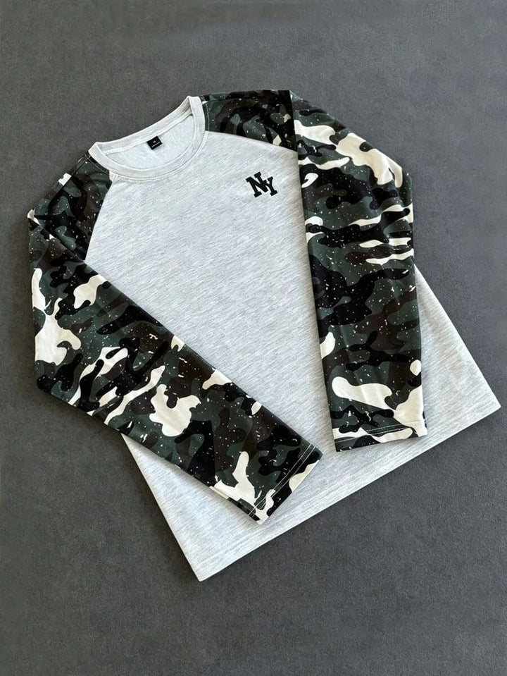 John | Herenshirt met lange mouwen en letterprint