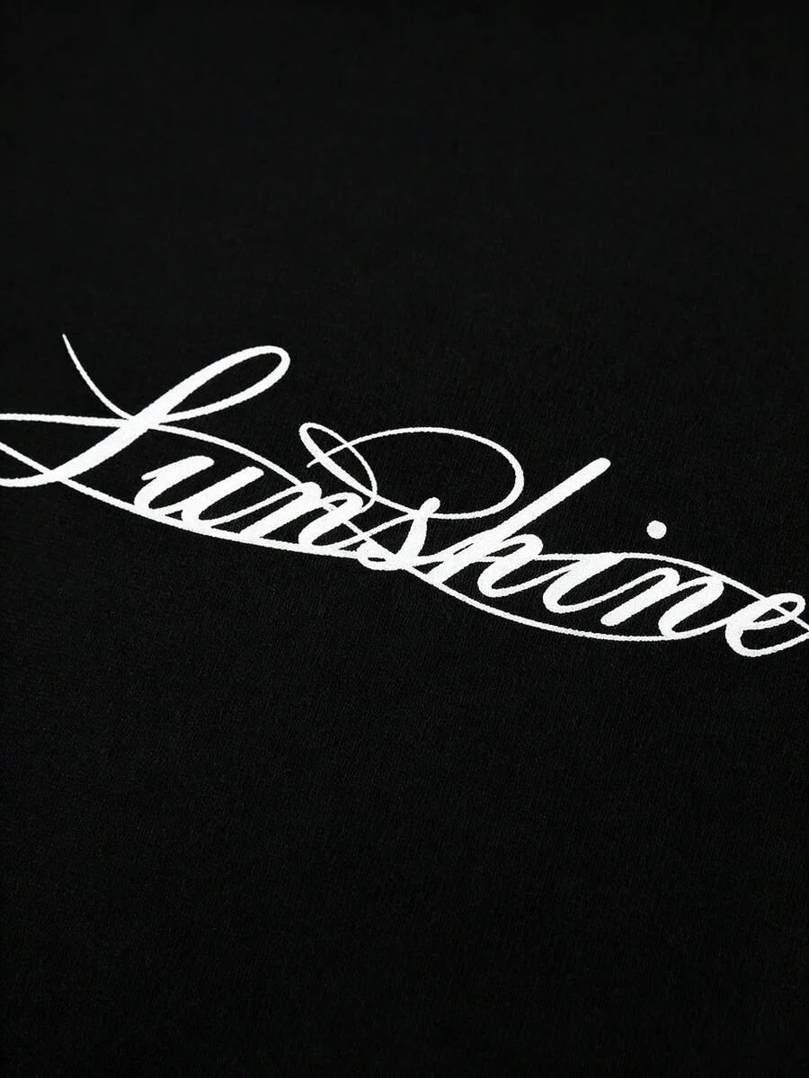 John | Herenshirt met lange mouwen en letterprint