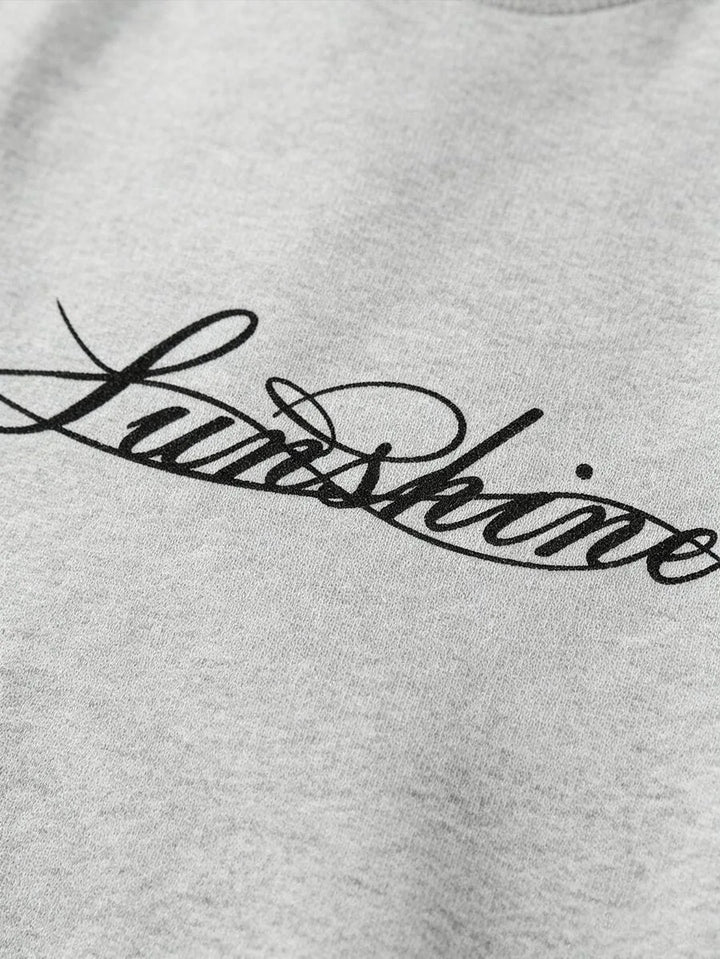 John | Herenshirt met lange mouwen en letterprint