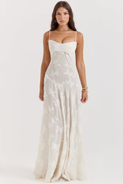 Charline | Geborduurde Elegante Maxi Jurk