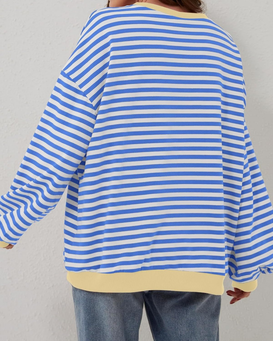 Dames Gestreepte Lange Mouwen Pullover Trui