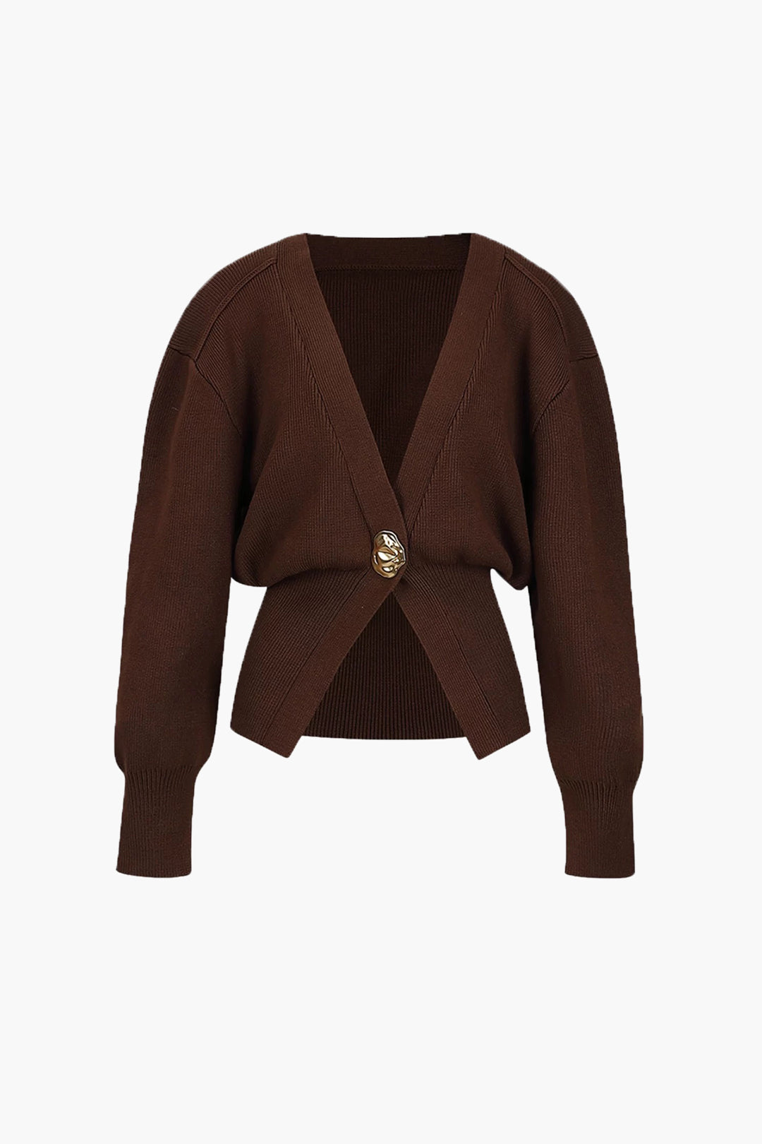 Dames Elegant Vest met Gouden Knopen – Zacht & Stijlvol