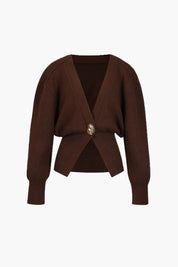 Dames Elegant Vest met Gouden Knopen – Zacht & Stijlvol