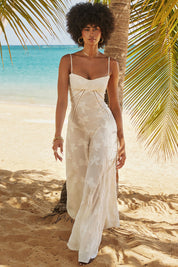 Charline | Geborduurde Elegante Maxi Jurk