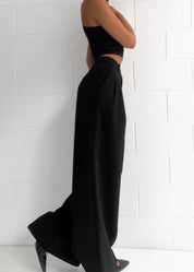 Mandi | Zwarte Hoge Taille Palazzo Pantalon