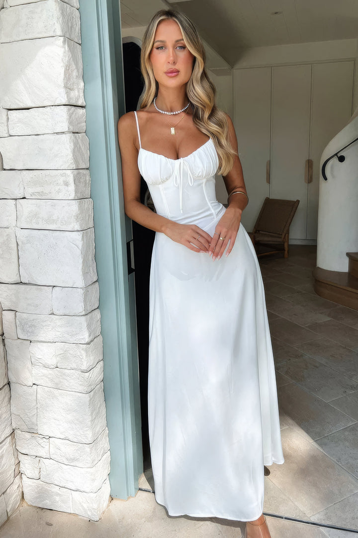 Brinley | Dames jurk maxi met bandjes split