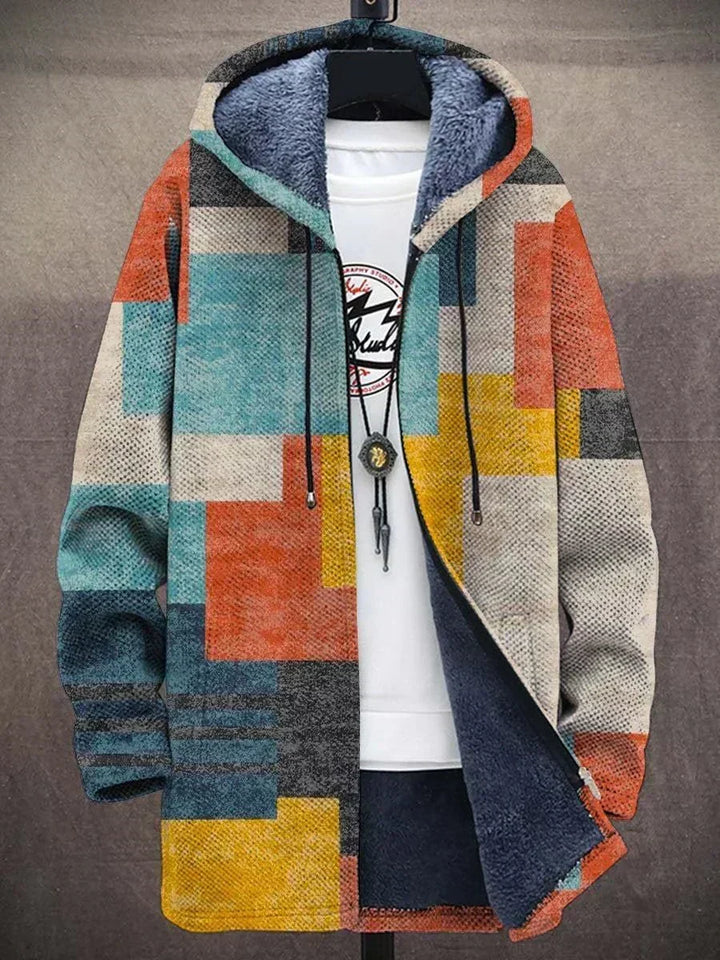 NICKI – KLEURBLOK FLEECE-GEVOERDE CAPUCHONJACK