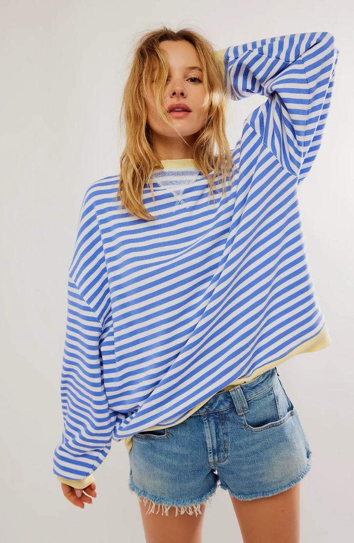 Stijlvolle Gestreepte Oversized Trui voor Vrouwen