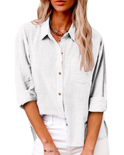 Stella | Stijlvolle Katoen-Linnen Blouse