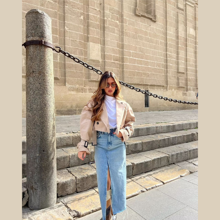 Angie | Dames trenchcoat met ceintuur knoopsluiting