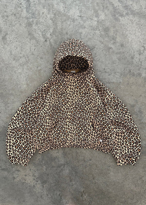 Thalia | Dames hoodie met capuchon dierenprint mouwen