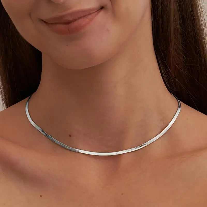 Evelynn | Dames ketting met gladde afwerking dunne schakel