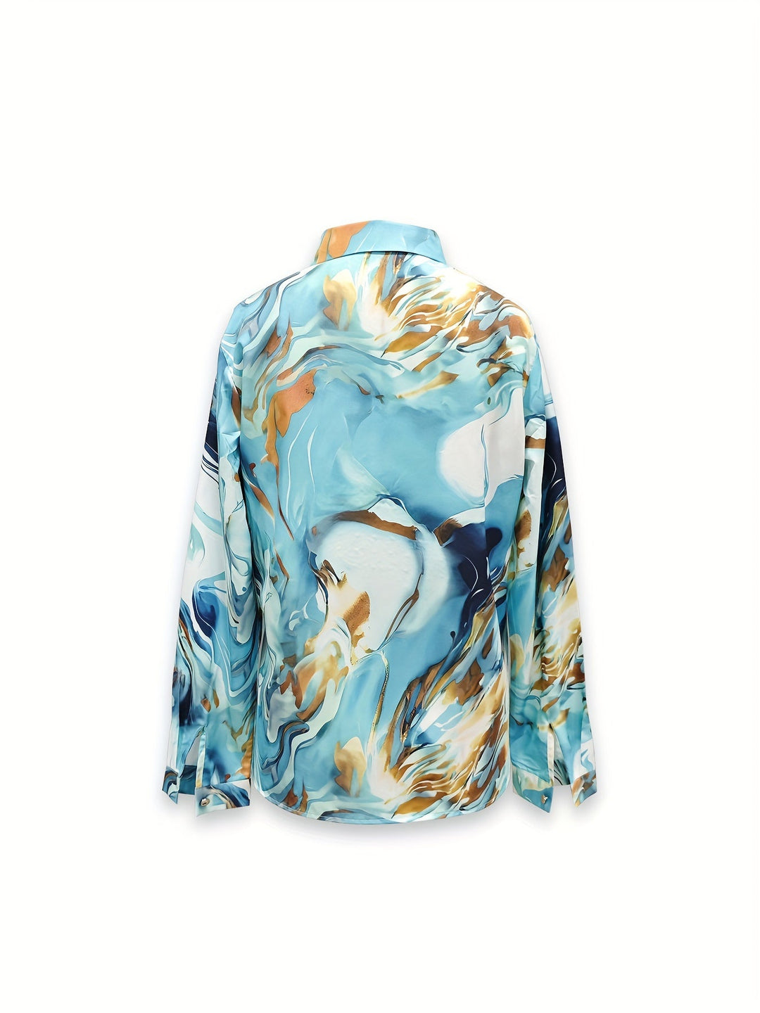 Adelina | Dames blouse met abstracte print en knoopsluiting