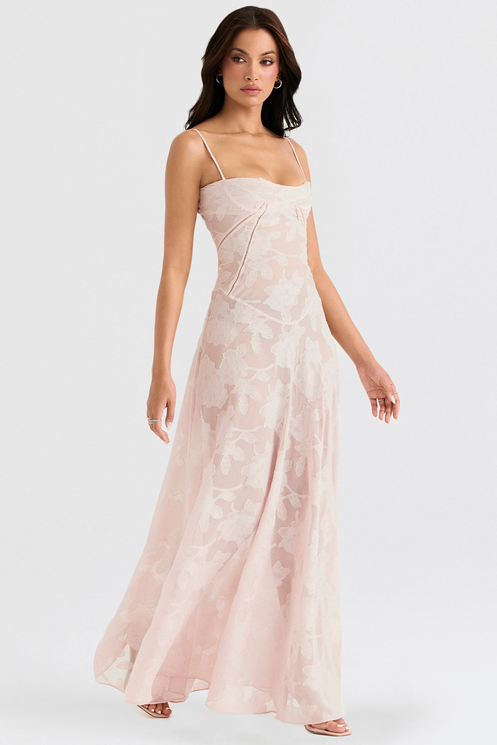 Charline | Geborduurde Elegante Maxi Jurk