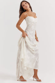 Charline | Geborduurde Elegante Maxi Jurk