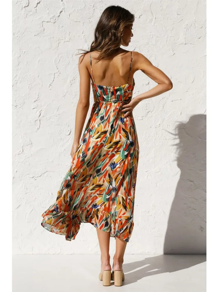 Karter | Dames jurk midi bloemen print