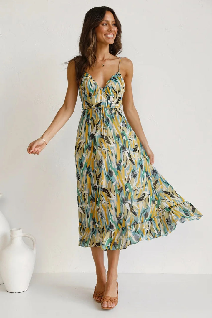 Karter | Dames jurk midi bloemen print
