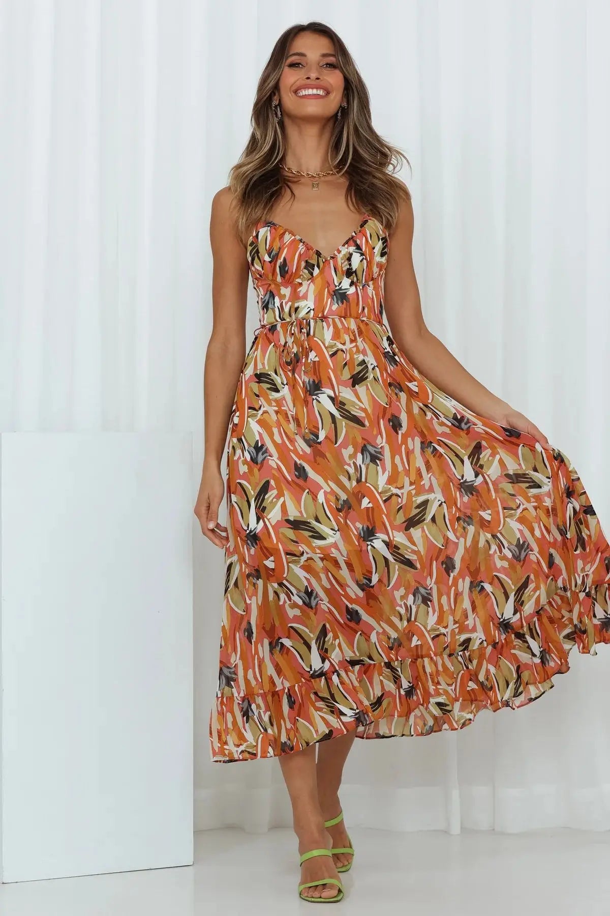 Jenny | Vrolijk & Elegante Midi Zomerjurk