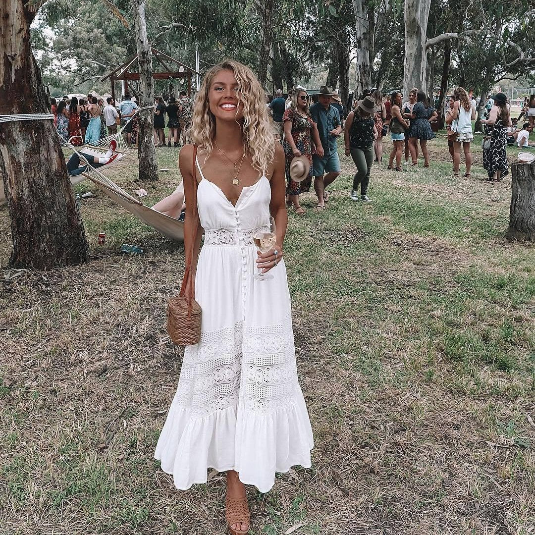 Colette | Lange Witte Zomerjurk