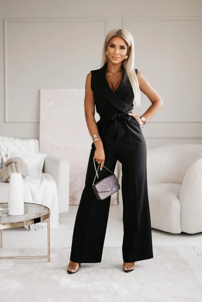 Dream | Dames Jumpsuit met Ceintuur en Wijde Pijpen