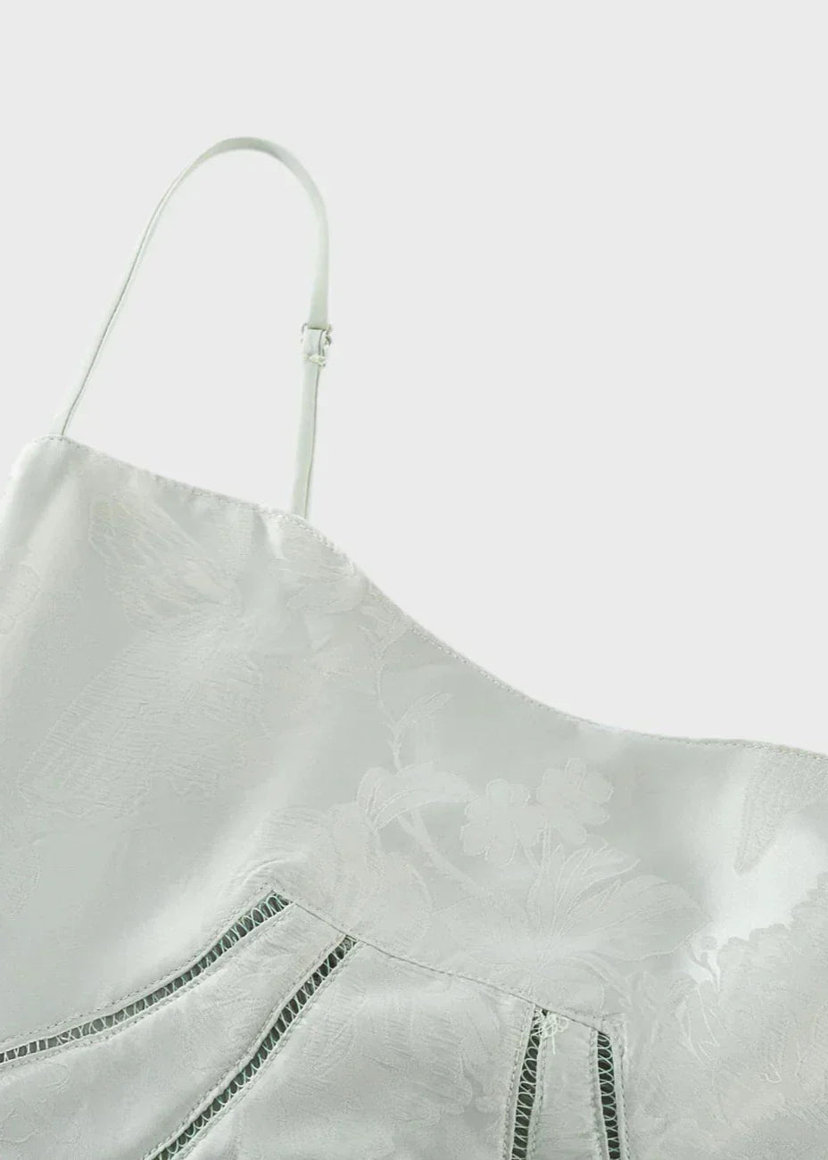 Khalani | Dames maxi jurk met bandjes buste