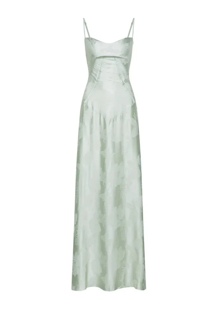 Khalani | Dames maxi jurk met bandjes buste