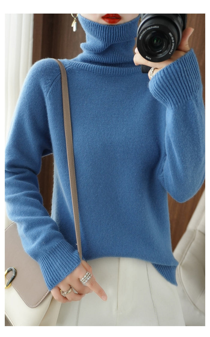 Dames Turtleneck Zachte Brei Lange Mouwen Trui