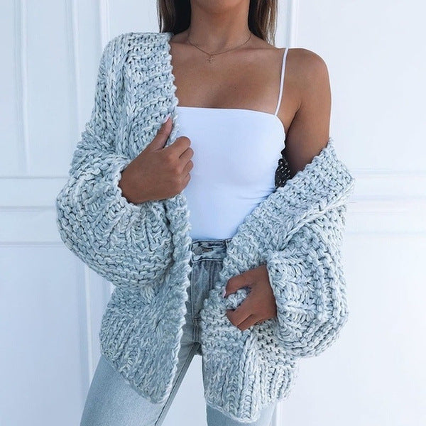 Zariyah | Dames vest met open voorkant grof breisel