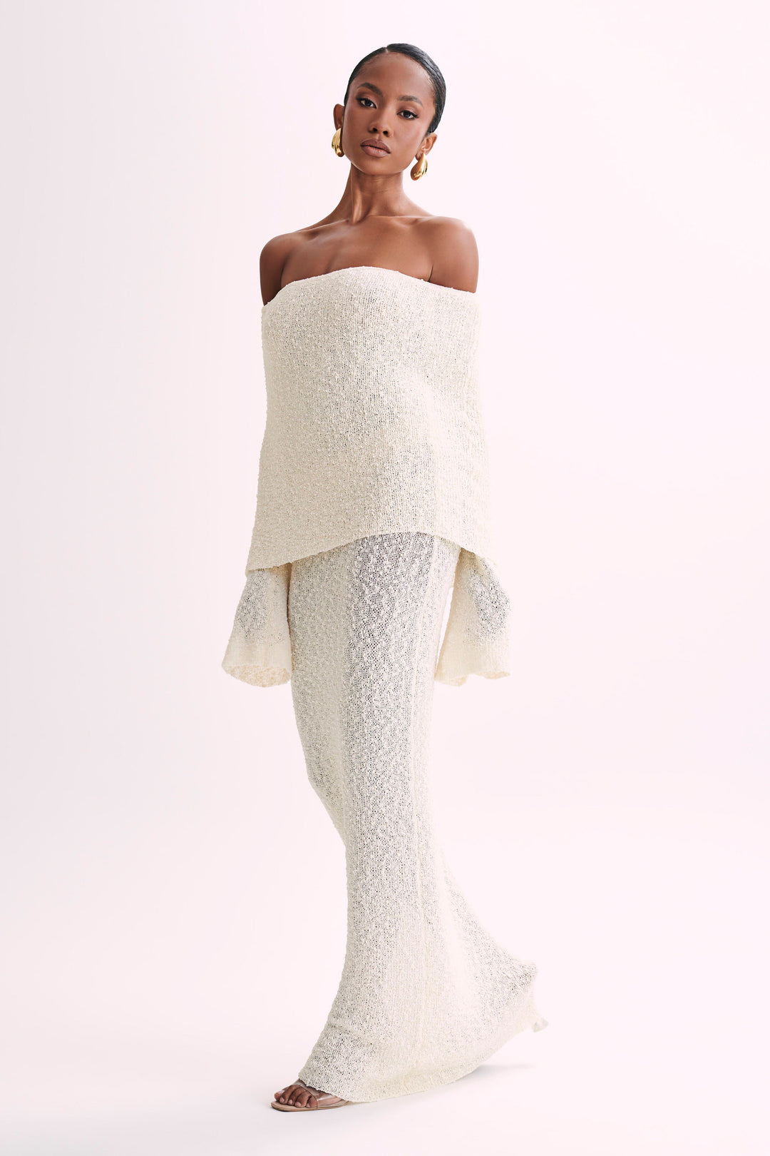 Elliott | Dames jurk met off-shoulder en lange mouwen