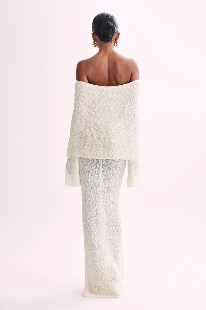Elliott | Dames jurk met off-shoulder en lange mouwen